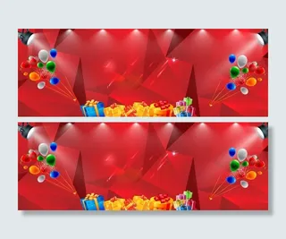 红色立体背景素材