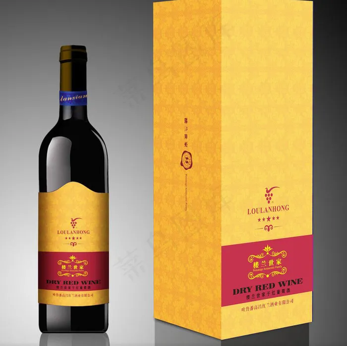 葡萄酒包装效果图图片模板下载cdr矢量模版下载