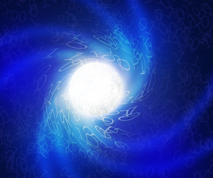 蓝色的二进制背景