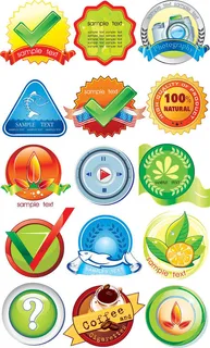 精致徽章标签矢量素材 精致徽章标签矢量素材