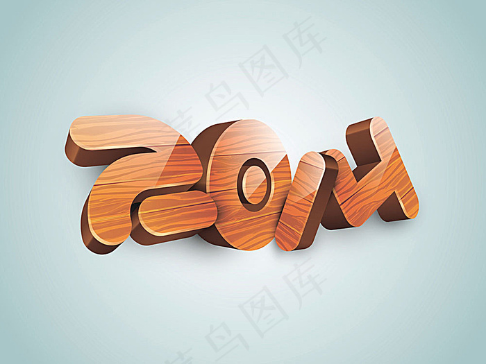 2014立体字eps,ai矢量模版下载