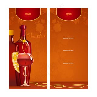 酒水菜单模板矢量素材