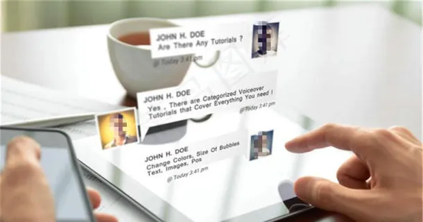 手机聊天短信 泡沫消息传递模板动画