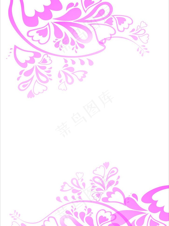 心形梦幻花纹移门图片cdr矢量模版下载