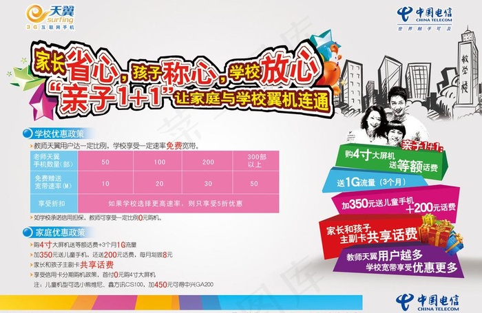 天翼dm单页图片psd模版下载