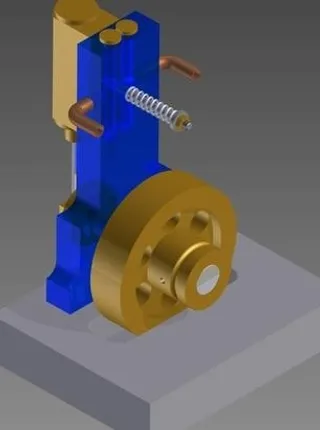 简单的振荡的蒸汽发动机