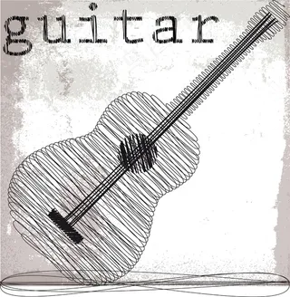摘要吉他矢量插画