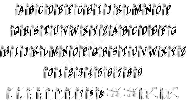 戴维氏丝带字体