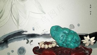 奇石背景图片