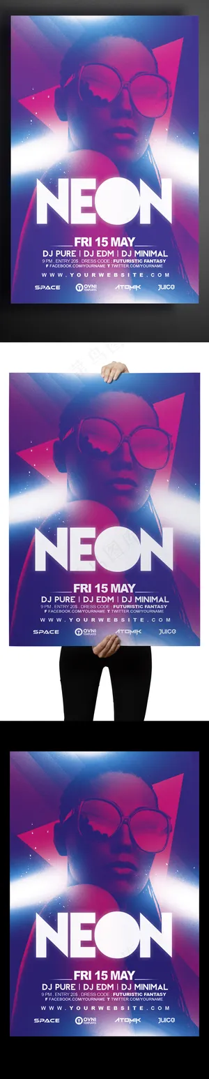 明星音乐会宣传国外创意海报设计