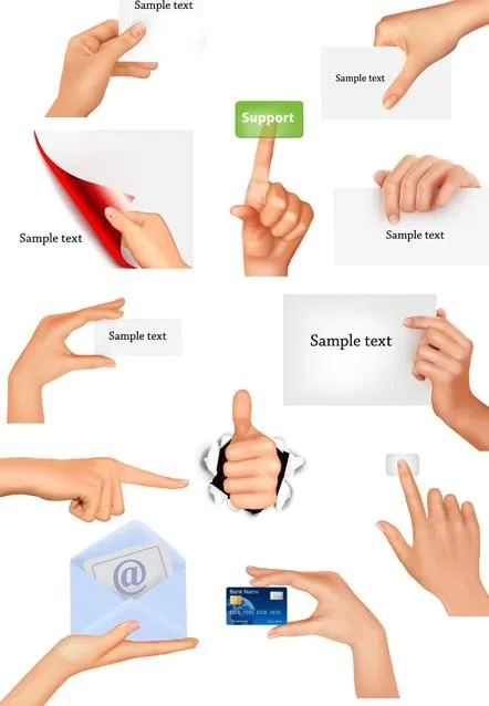 手势设计图形01向量集eps,ai矢量模版下载