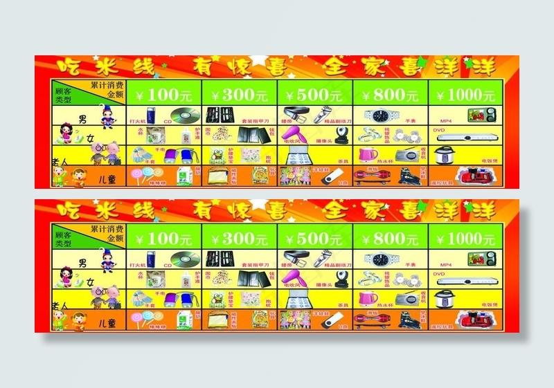 米线店促销奖品图片