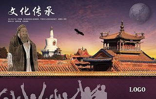 文化传承展板模板