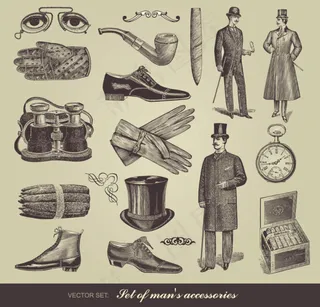 欧式社交元素—矢量素材