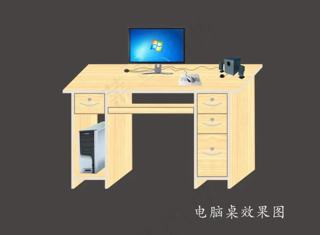 电脑桌设计矢量素材cdr矢量模版下载