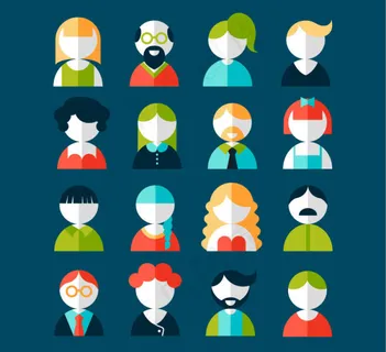 16款扁平化人物设计矢量素材