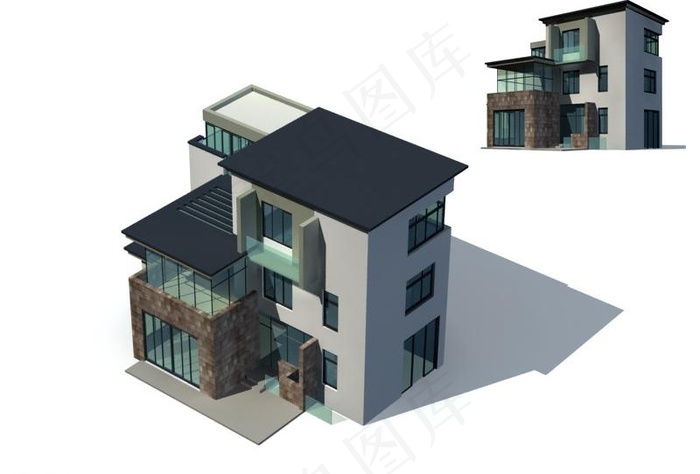 室外建筑别墅MAX MAP图片