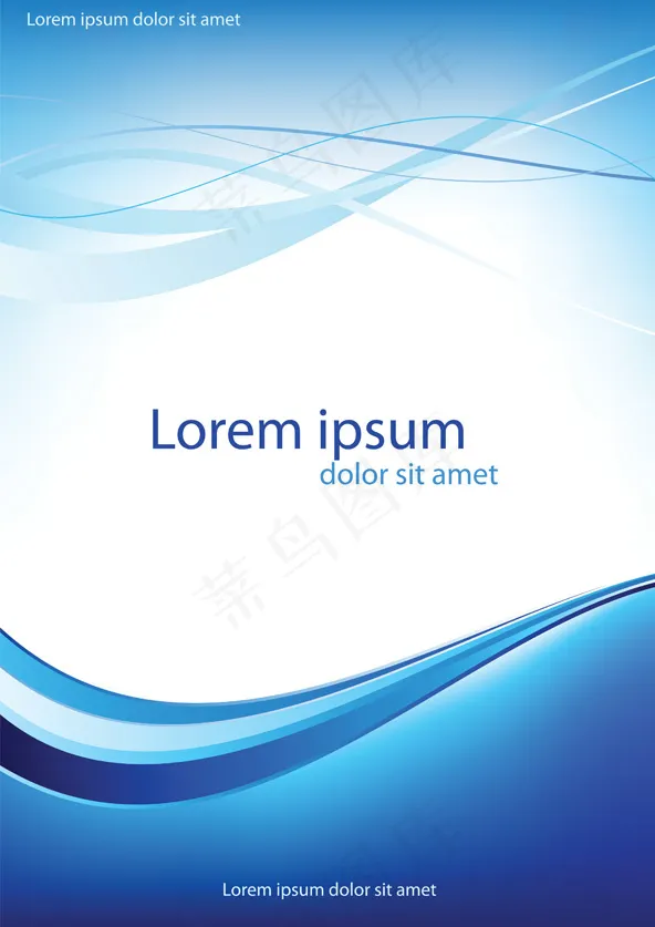蓝色商务画册封面背景图ai矢量模版下载