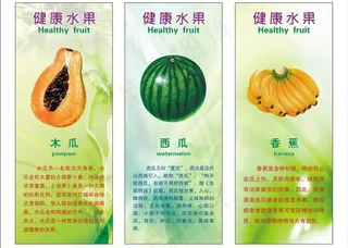 新鲜健康水果挂图图片