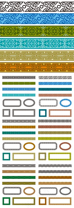 2017中国风复古花纹边框背景矢量...