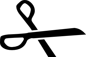 剪刀黑色的剪影艺术剪辑