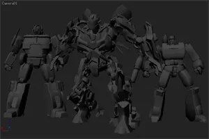 高精度变形金刚3D模型