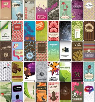 矢量多种风格背景名片卡片