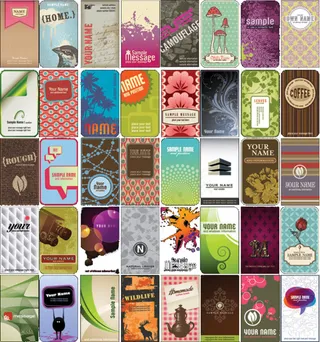 矢量多种风格背景名片卡片