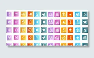 方型图标矢量素图片