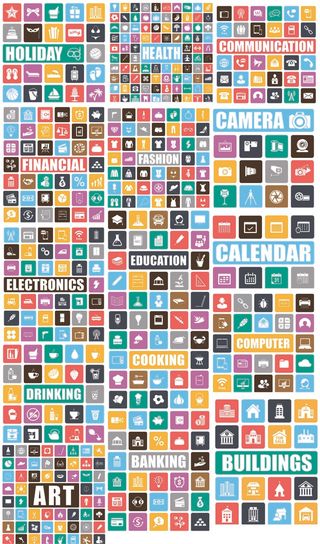 5000个所有行业彩色黑白生活工作...