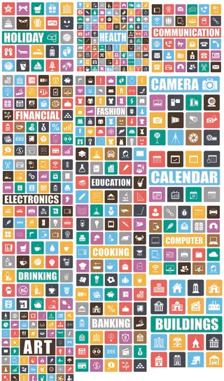 5000个所有行业彩色黑白生活工作...