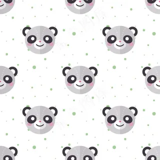 卡通可爱北欧童话梦幻儿童动物无缝平铺背景头像印刷矢量图片素材