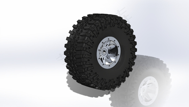 钢筋混凝土的车轮和轮胎