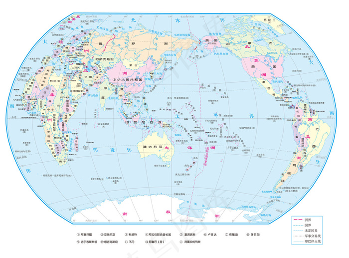 高清彩色中国地图高清印刷尺寸(8504X6283(DPI:72))psd模版下载