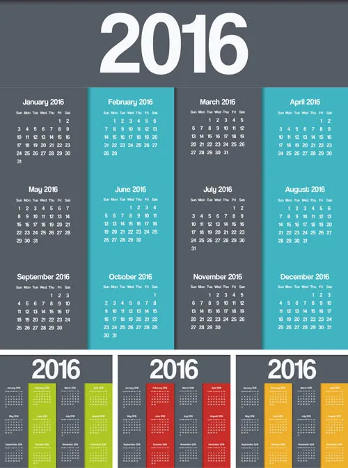 2016猴年日历模板矢量素材V.44(538X538)eps,ai矢量模版下载