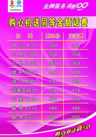 购心机送话费图片