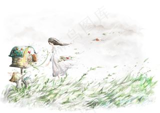 韩国手绘梦幻背景