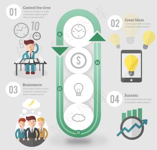 创意商务信息图矢量