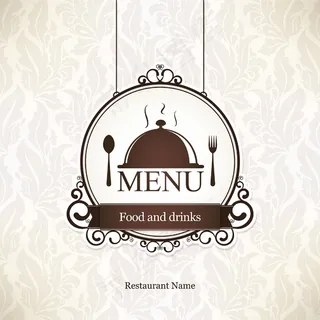矢量餐馆菜单设计底纹