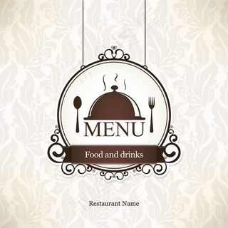 矢量餐馆菜单设计底纹