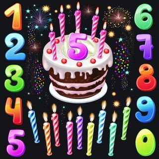 生日蛋糕和蜡烛