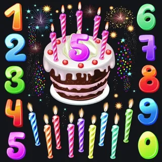 生日蛋糕和蜡烛