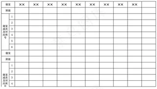 寝室分配情况表