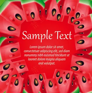 创意水果文本模板矢量素材-5