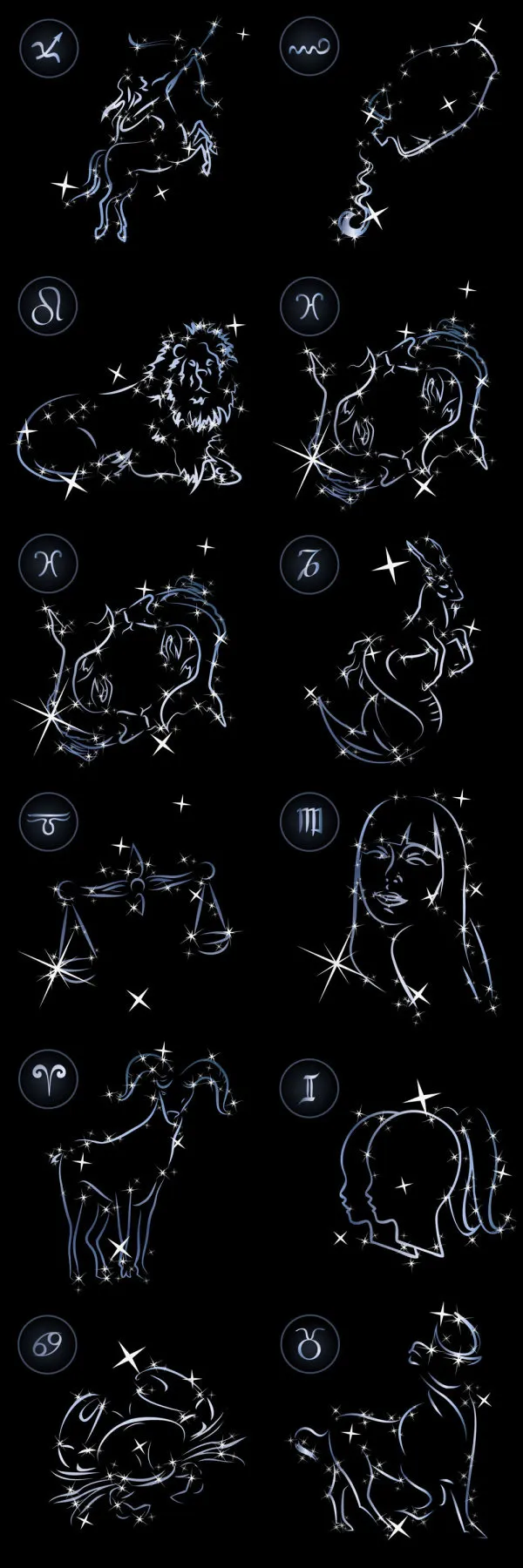 星光璀璨星座矢量eps,ai矢量模版下载