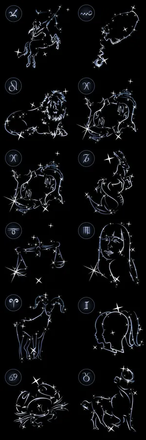 星光璀璨星座矢量