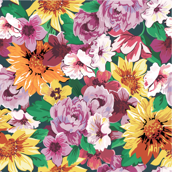 03彩色图案背景矢量