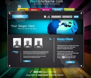 动态网站模板05矢量的趋势