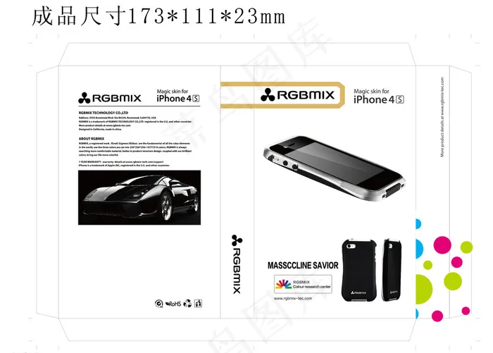 iPhone5S 保护套包装盒图片ai矢量模版下载