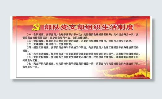 部队党支部组织生活制度图片